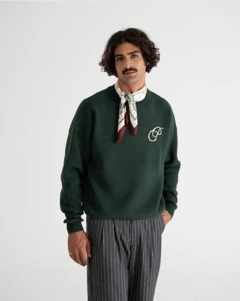 Initial Sweater Green