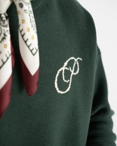 Initial Sweater Green