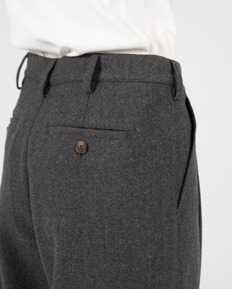 Double Pleated Club Pants Dark Grey