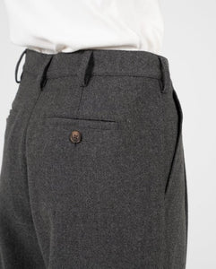 Double Pleated Club Pants Dark Grey