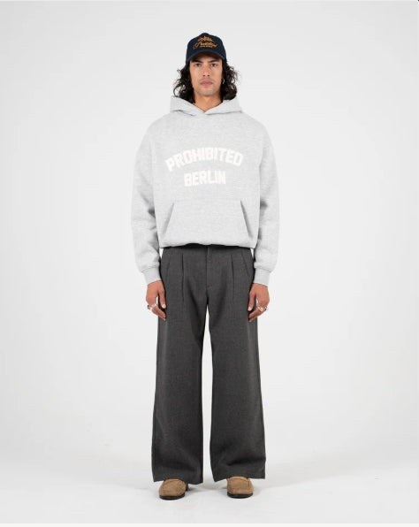 Double Pleated Club Pants Dark Grey