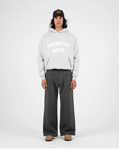 Double Pleated Club Pants Dark Grey