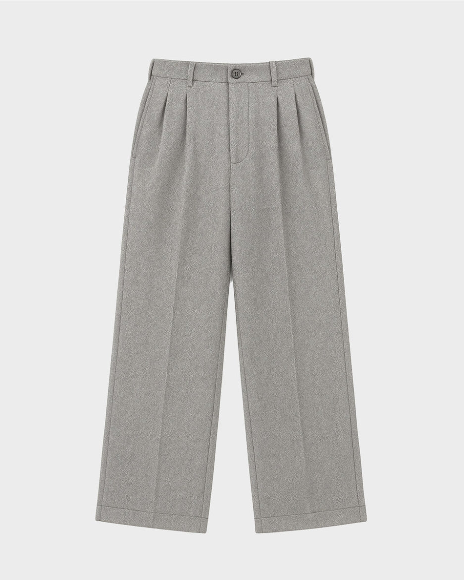 Double Pleated Club Pants Grey