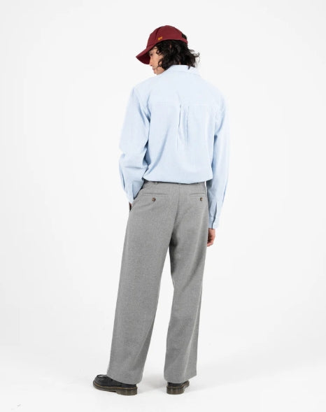 Double Pleated Club Pants Grey
