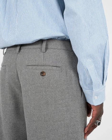 Double Pleated Club Pants Grey