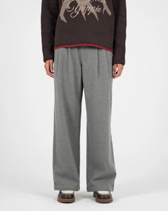 Double Pleated Club Pants Grey