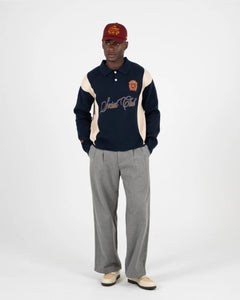 Contrast Clubhouse Knit Navy