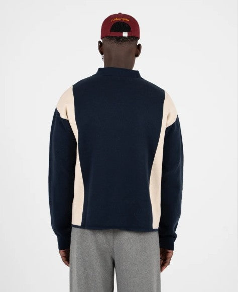 Contrast Clubhouse Knit Navy