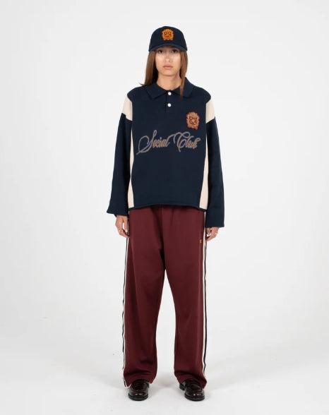 Contrast Clubhouse Knit Navy