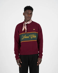 Contrast Clubhouse Knit Bordeaux