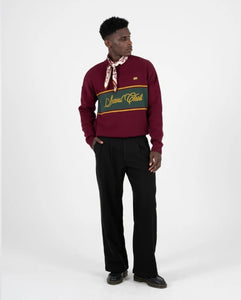 Contrast Clubhouse Knit Bordeaux