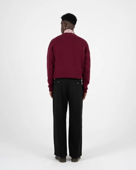 Contrast Clubhouse Knit Bordeaux