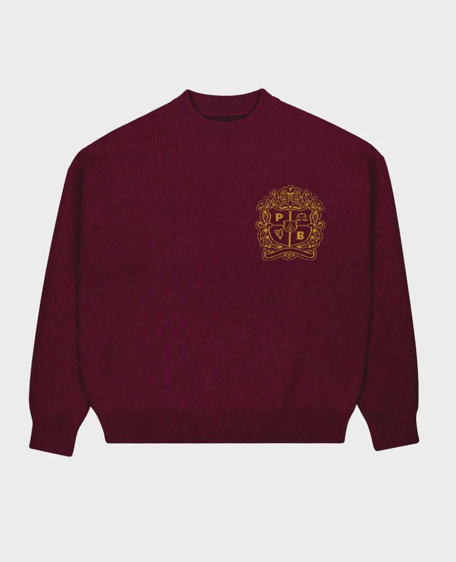 Emblem Knit Sweater Bordeaux