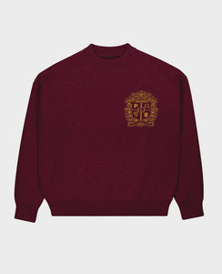Emblem Knit Sweater Bordeaux