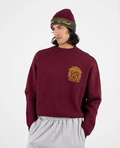 Emblem Knit Sweater Bordeaux
