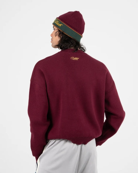 Emblem Knit Sweater Bordeaux