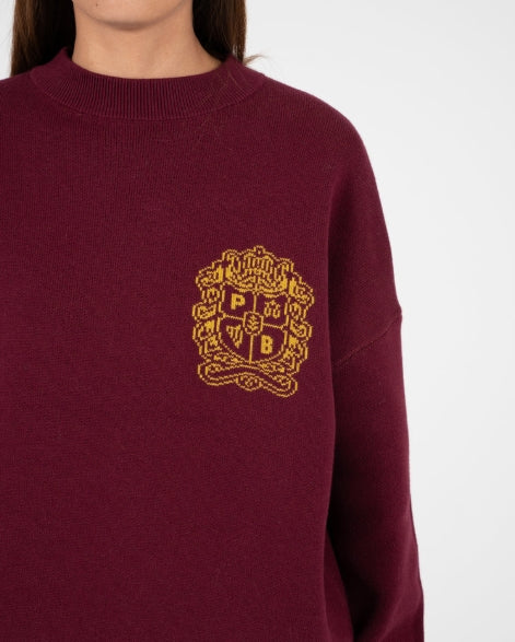 Emblem Knit Sweater Bordeaux