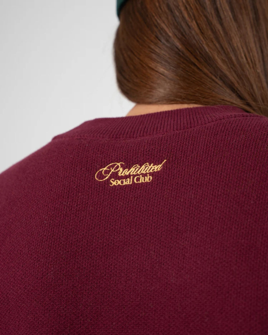 Emblem Knit Sweater Bordeaux