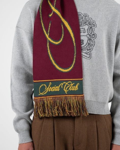 Clubhouse Jaquard Schal Bordeaux
