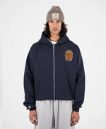 Lade das Bild in den Galerie-Viewer, Emblem Patch Zip-Hoody Navy
