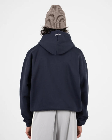 Emblem Patch Zip-Hoody Navy