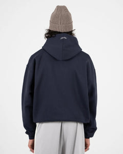 Emblem Patch Zip-Hoody Navy