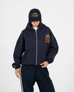Lade das Bild in den Galerie-Viewer, Emblem Patch Zip-Hoody Navy
