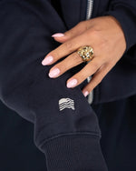 Lade das Bild in den Galerie-Viewer, Emblem Patch Zip-Hoody Navy
