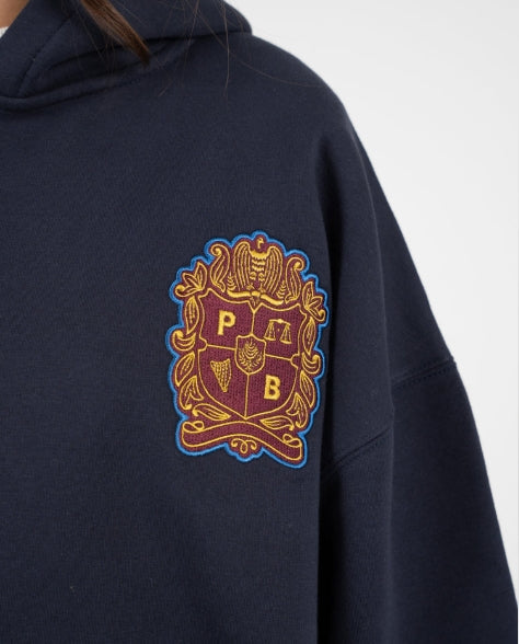 Emblem Patch Zip-Hoody Navy