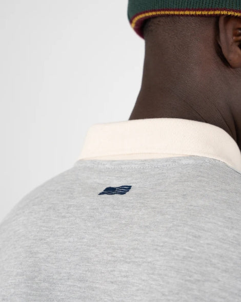 Club Polo Longsleeve Grey Melange