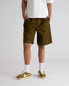 Pleated Suit Shorts Green