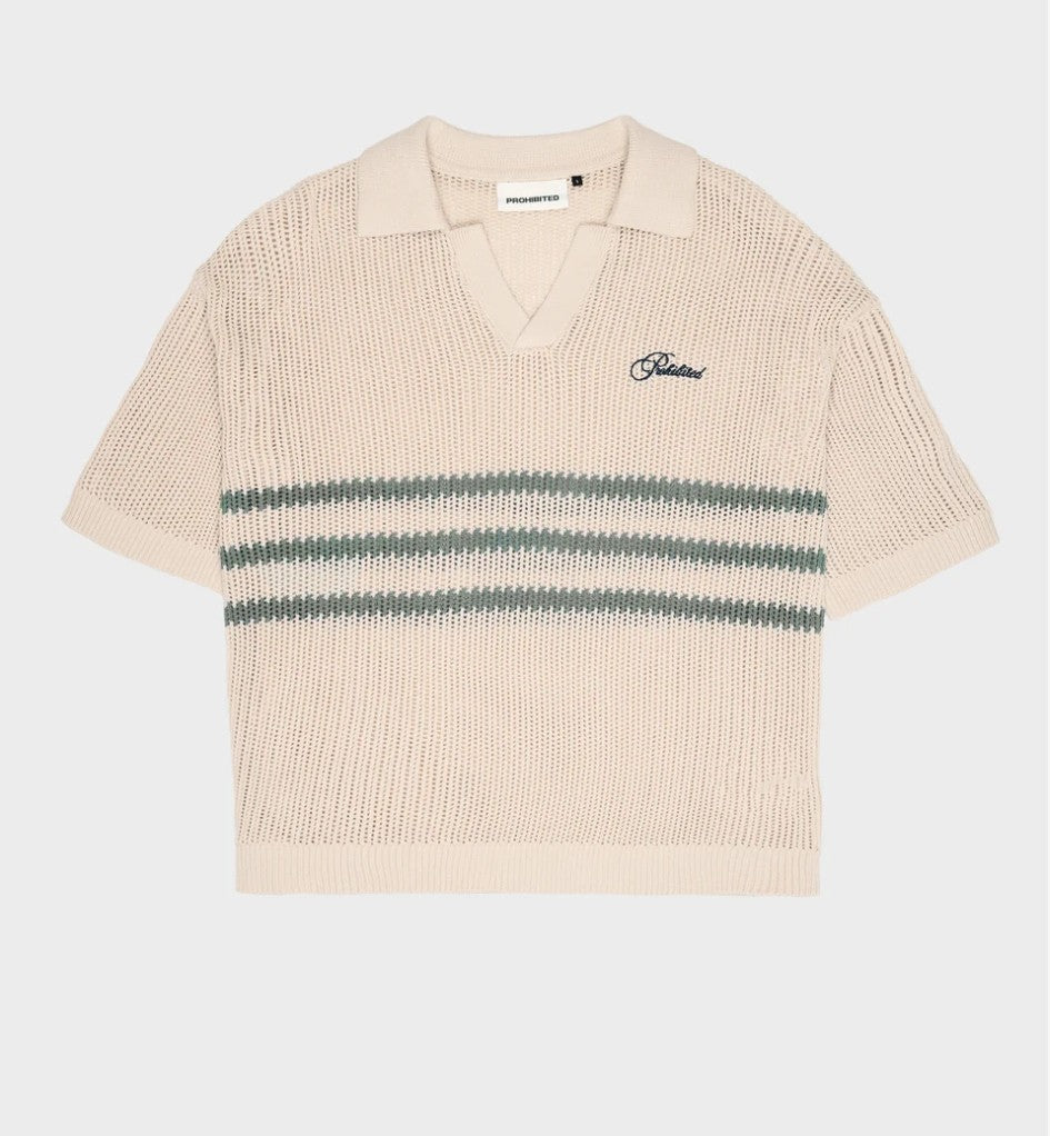 Resort Knitted Polo Grün