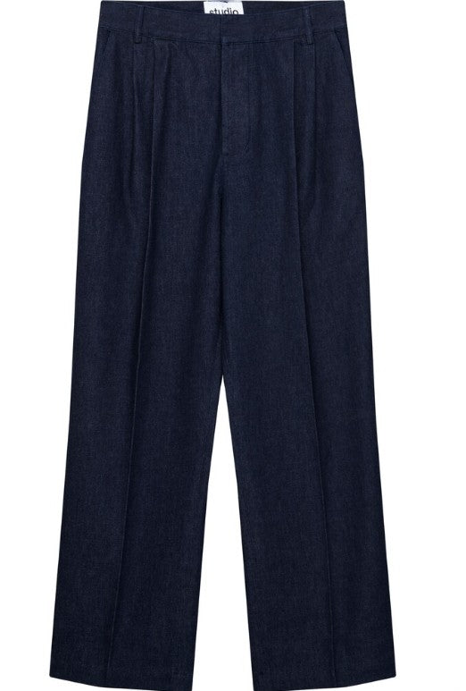 Studio Denim Suit Pants Navy
