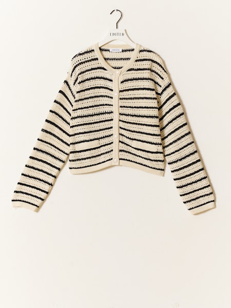 Ida Cardigan Black/Gardenia