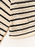 Lade das Bild in den Galerie-Viewer, Ida Cardigan Black/Gardenia
