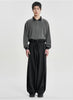 Cotton Twill One Tuck Pants Black