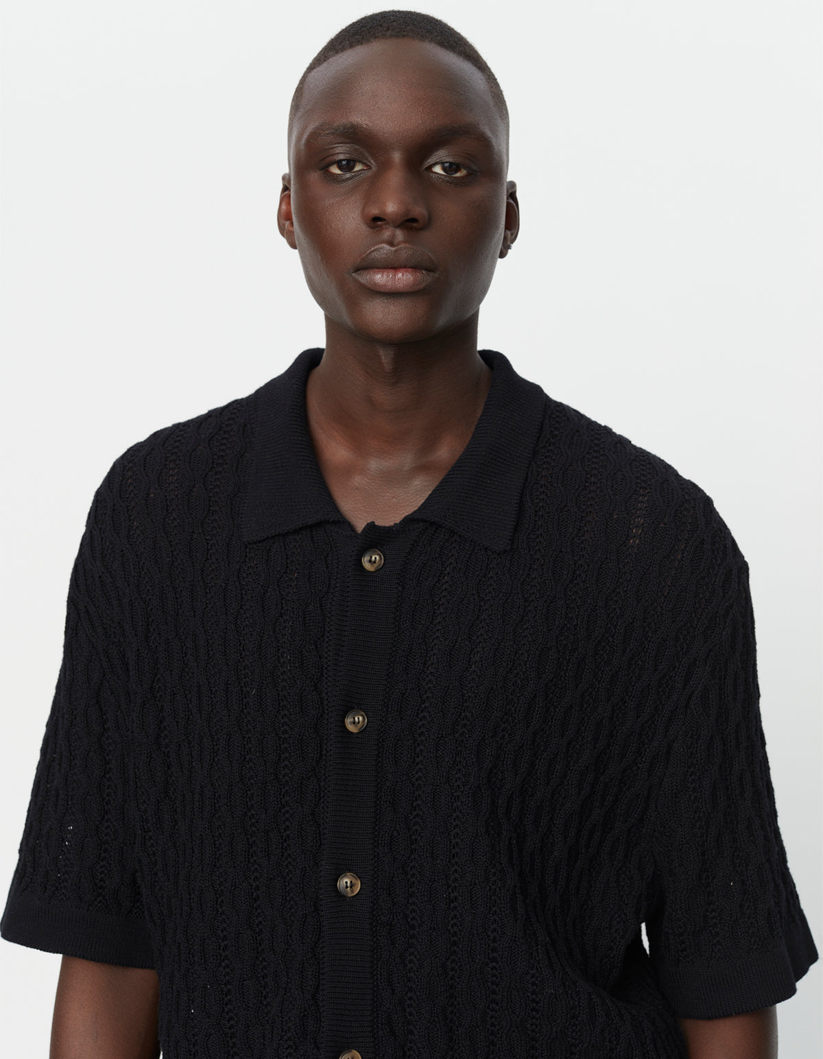 Garrett Knitted Shirt Black