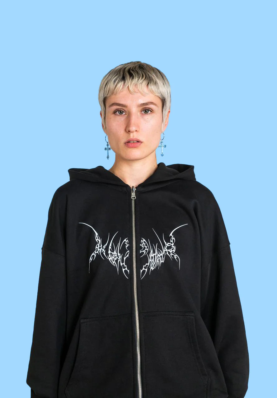 Whnzmmr Zip Hoodie SS3 Black