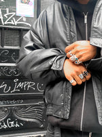 Lade das Bild in den Galerie-Viewer, Racing Leather Jacket Black
