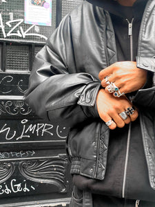 Racing Leather Jacket Black