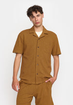 Lade das Bild in den Galerie-Viewer, Jacquard S/S Cuban Shirt Yellow
