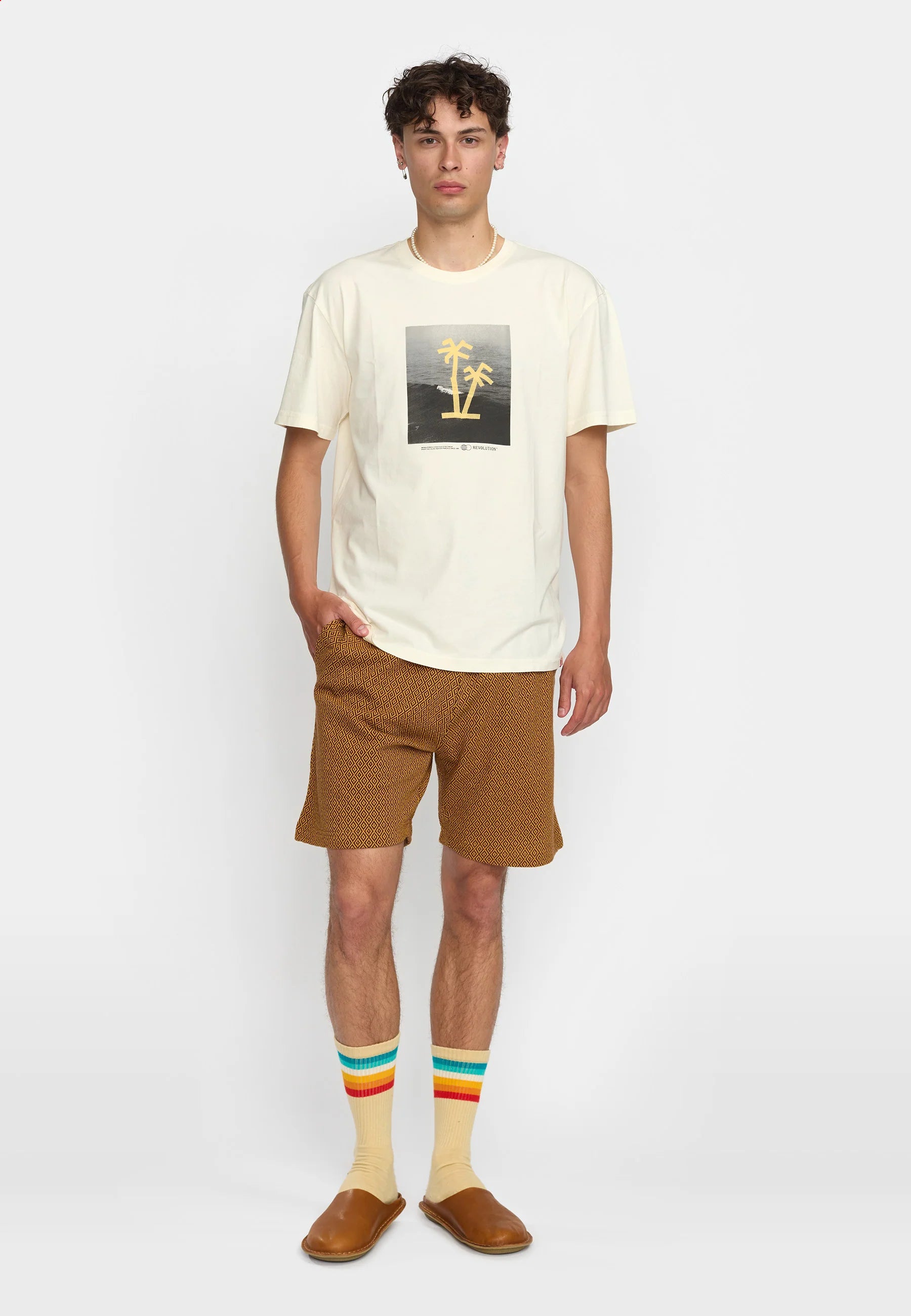 Jaquard Shorts Yellow