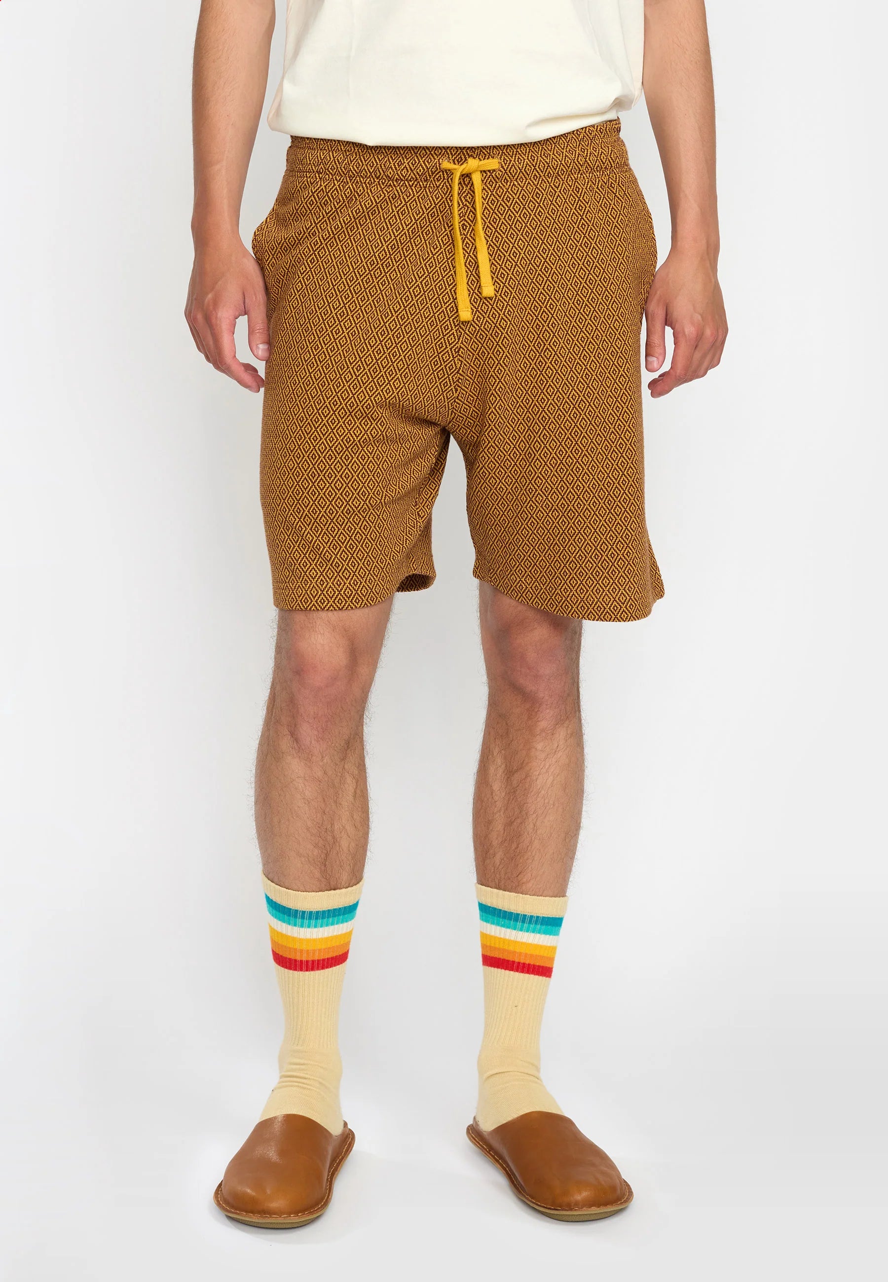 Jaquard Shorts Yellow