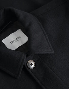 Varsity Wool Coat Black