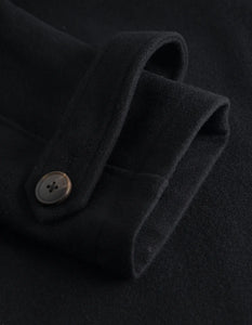 Varsity Wool Coat Black