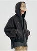 Cropped Washed Up Hoodie Black