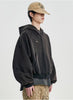 Cropped Washed Up Hoodie Black