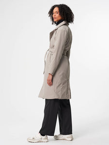 Padded Trench Coat Cement Taupe