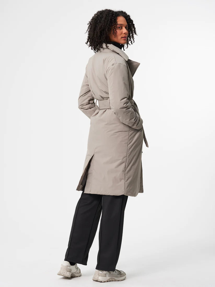 Padded Trench Coat Cement Taupe