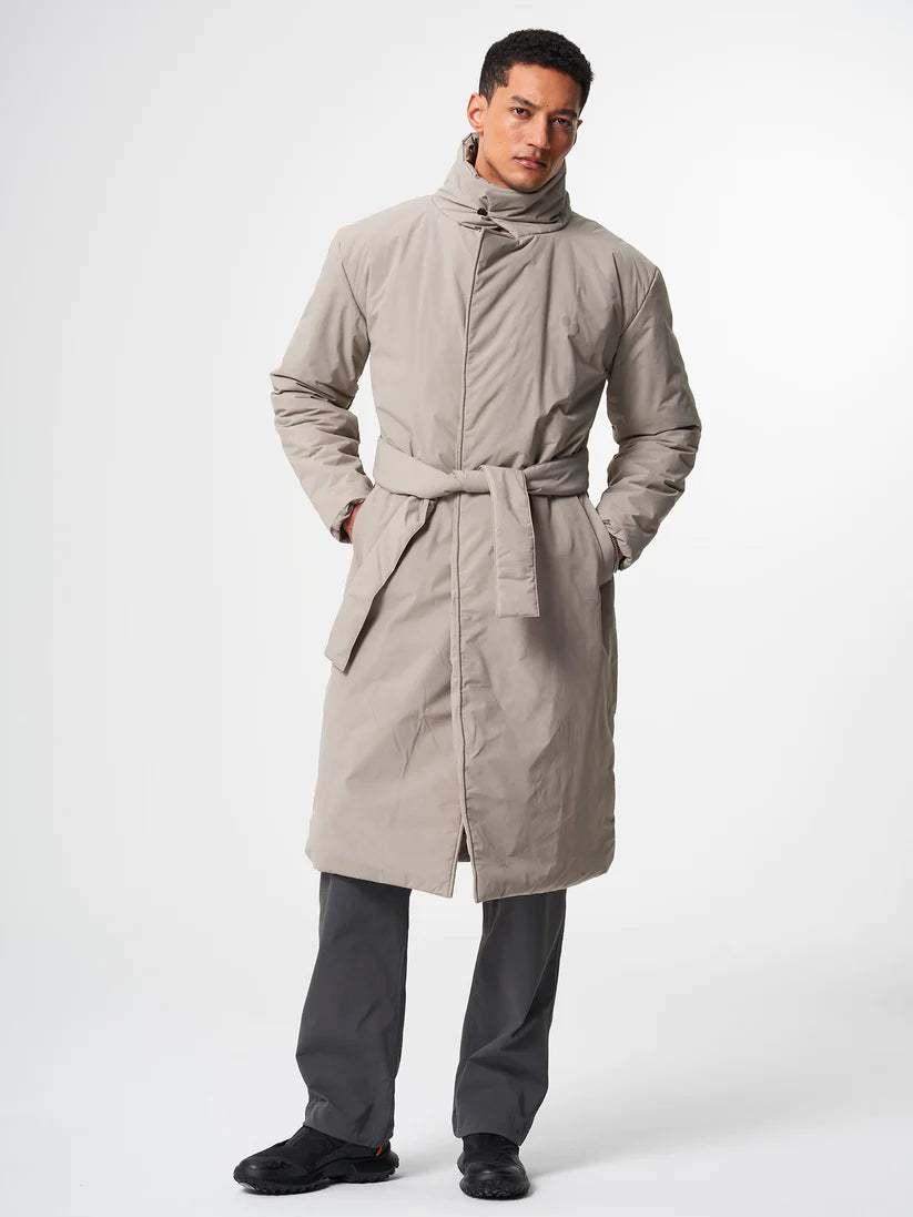 Padded Trench Coat Cement Taupe